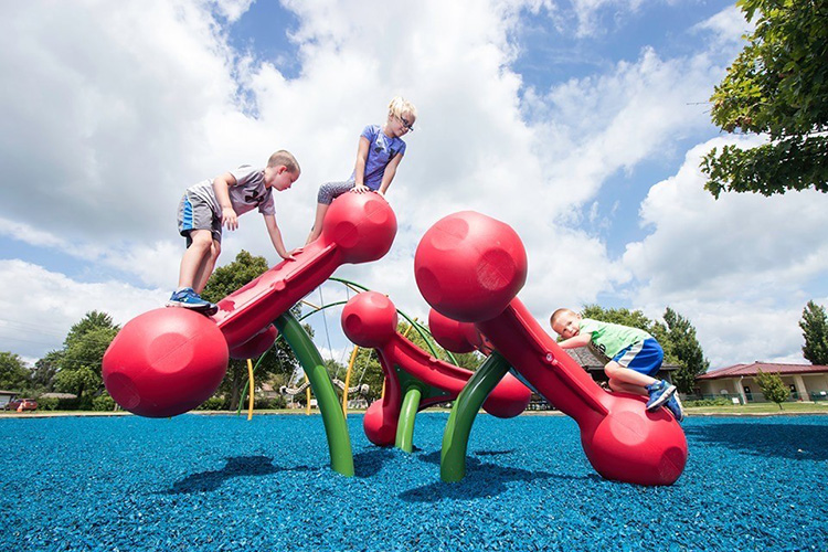 Kids on playground at Ahrens Park